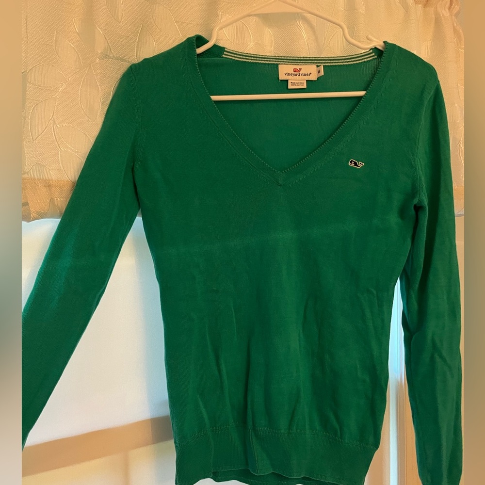 two vineyard vines sweaters. Green & mint colors.